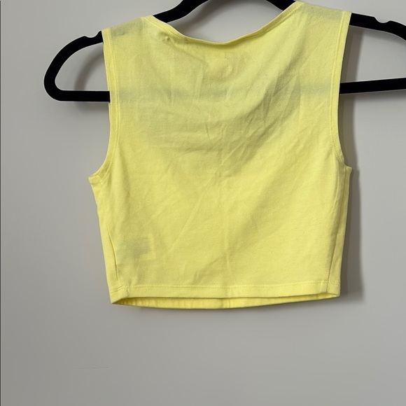 NWOT Wild Fable Yellow Sleeveless Crop Tank Top - Picture 2 of 3
